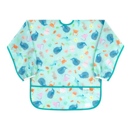 ผ้ากันเปื้อนเด็ก Bumkins Art Smock Ocean Life	 		 		